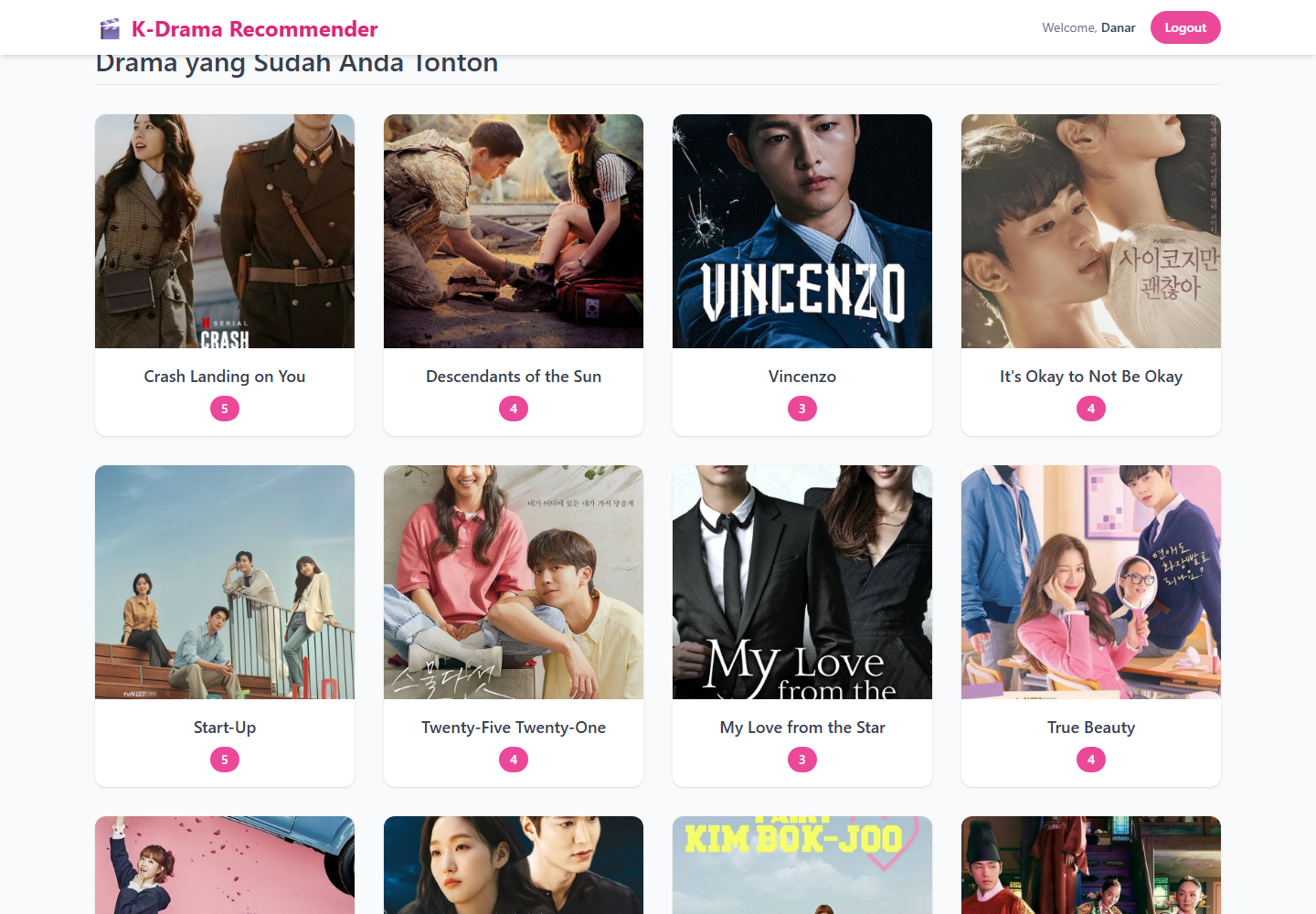 K-Rec V2 — Personalized K-Drama Recommendation screenshot 4