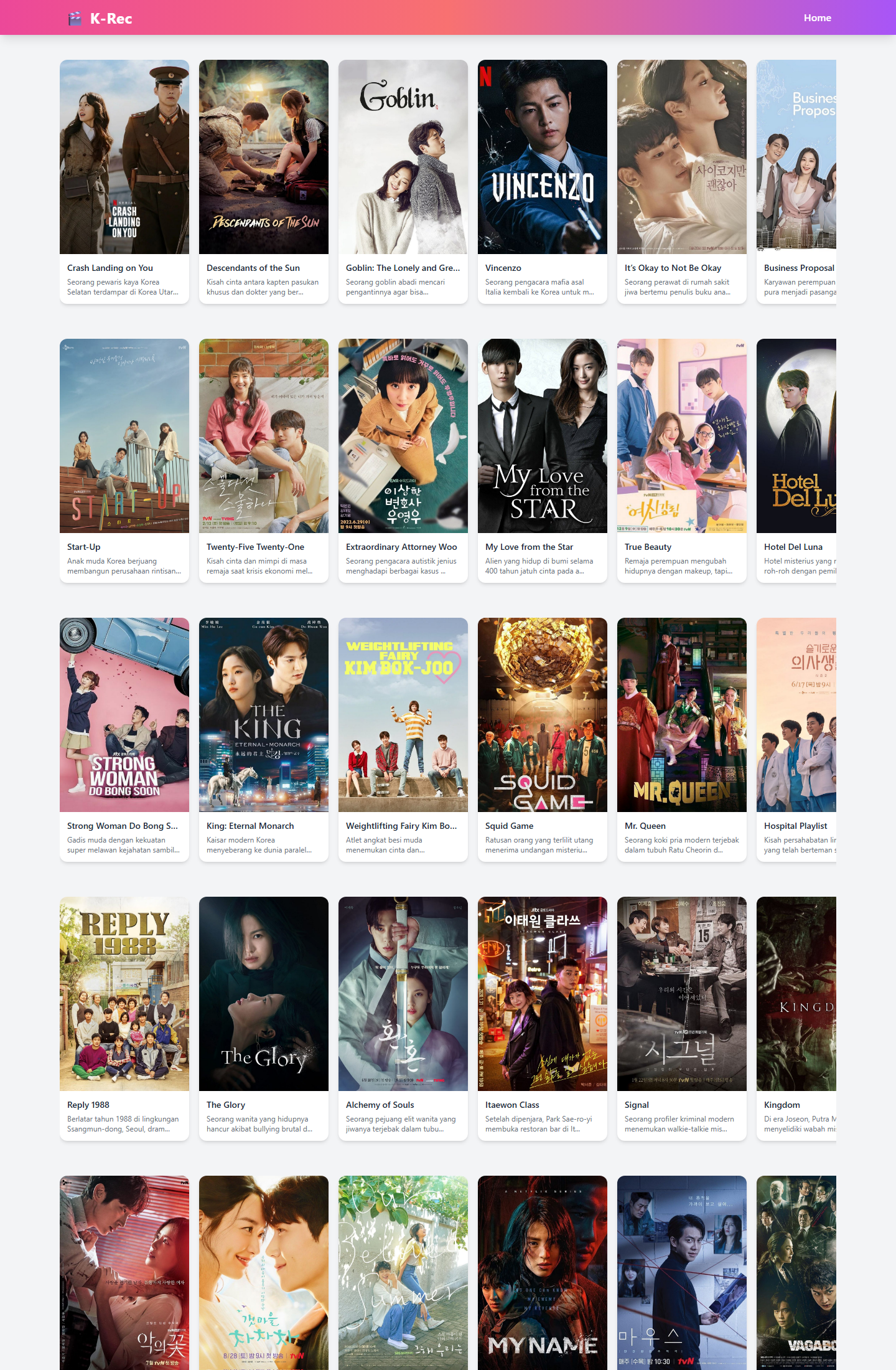 K-Rec — K-Drama Recommendation preview