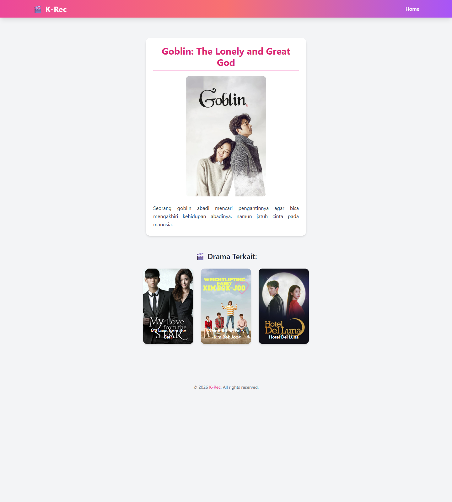 K-Rec — K-Drama Recommendation screenshot 4